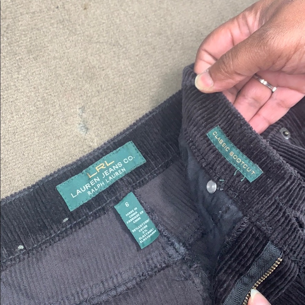 Black Ralph Lauren women’s corduroy pants - Picture 4 of 4